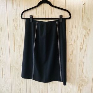 Ann Taylor Loft Black Skirt with Striped Details 4